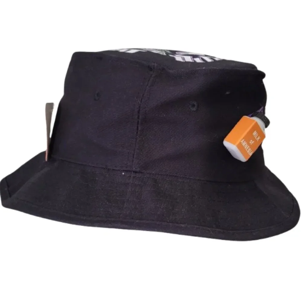 OVER THE HILL 100% Cotton Black Birthday Survival Bucket Hat - Men's One Size